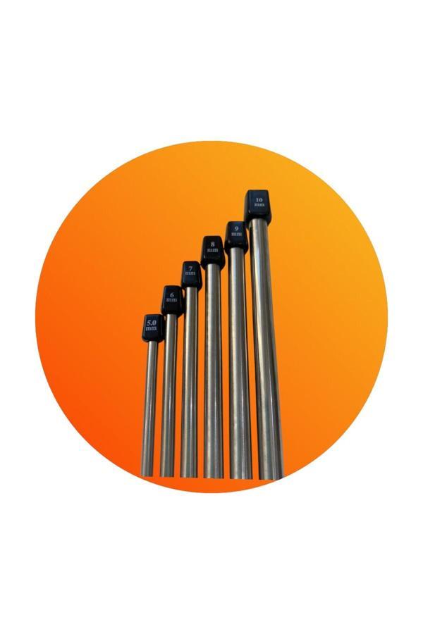 Sultan/yabalı 6'lı Titanyum Örgü Şişi Seti 35 Cm (5-6-7-8-9-10 ) Numara - Image 1