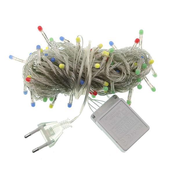 10 M 100 Led Damla Uçlu Led Işık Kırmızı Işık Şeffaf Kablo - Image 1