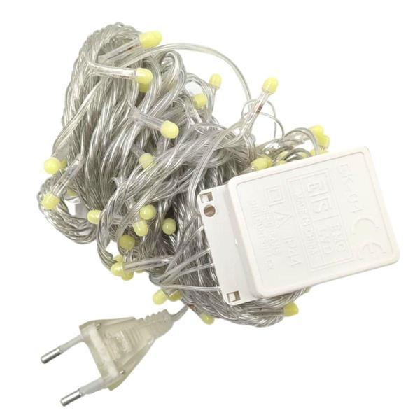 10 M 100 Led Damla Uçlu Led Işık Beyaz Işık Şeffaf Kablo - Image 1