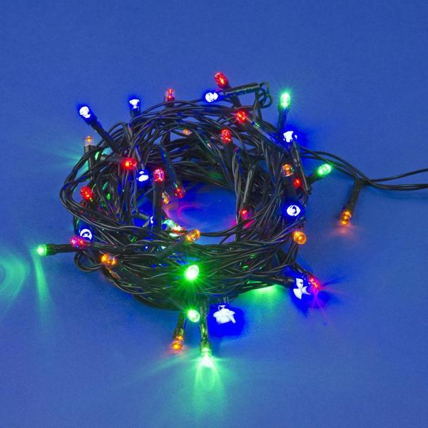 10 M 100 Led Pilli 2 Kademeli RGB Işık Siyah Kablo - Image 1