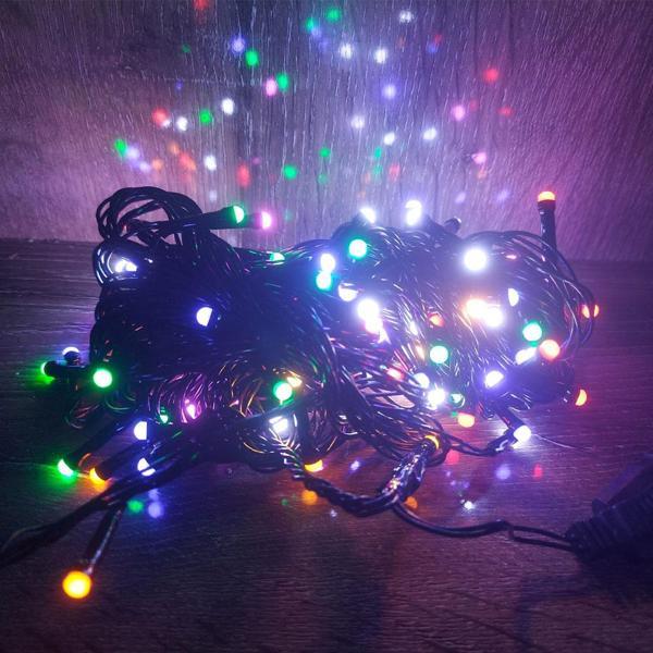 10 M 100 Led Damla Uçlu Led Işık RGB Işık Siyah Kablo - Image 1