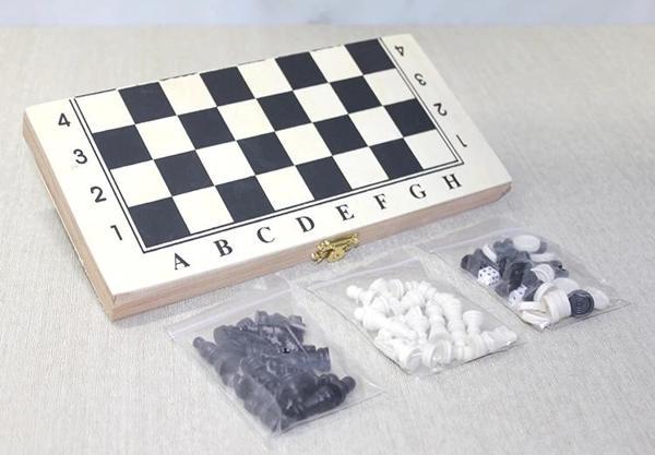 Ahşap Kutulu Satranç Ve Tla Seti Alk4026 - Image 1