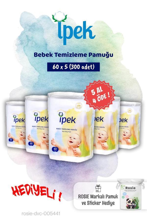 İpek 5 AL 4 ÖDE 60'lı Bebek Temizleme Pamuğu ve Rosie Pamuk hediye - Image 1