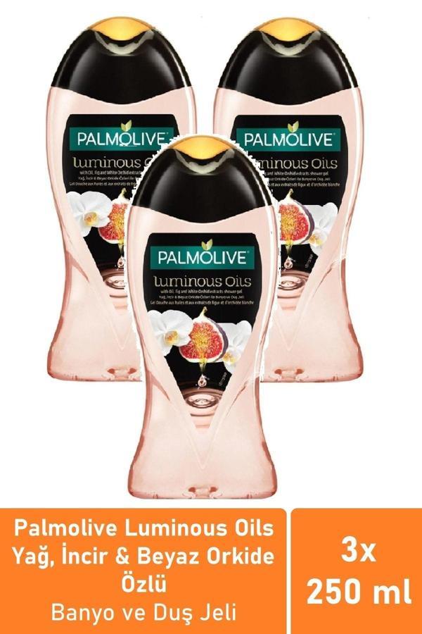 Palmolive Luminous Oils Incir & Orkide Özü Duş Jeli 250 Ml - 3'lü Seyahat Paketi - Image 1