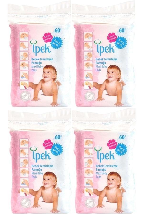 İpek Bebek Temizleme Pamuğu 60x4 (240 Adet) - Image 1