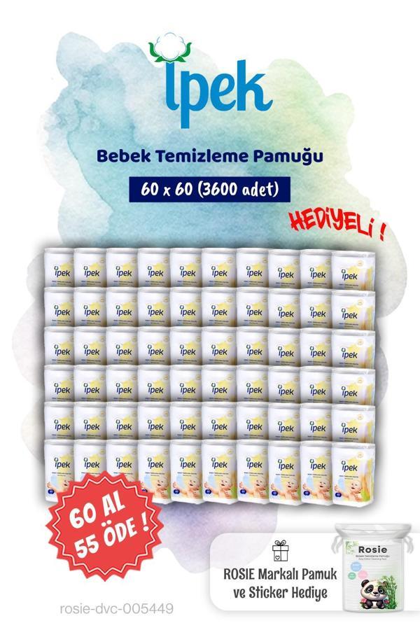 60'lı İpek 60 AL 55 ÖDE Bebek Temizleme Pamuğu ve Rosie Pamuk hediye - Image 1