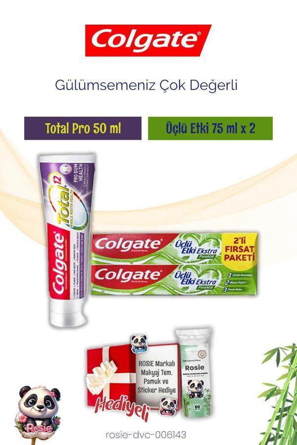Colgate Diş Macunu 2'li Üçlü Etki, Total Pro ve Rosie Hediye - Image 1