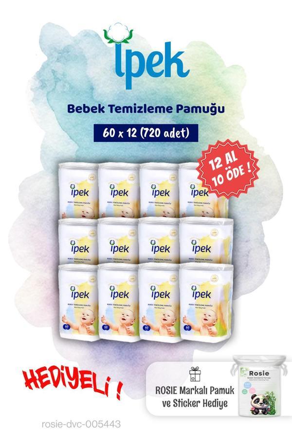 12 AL 10 ÖDE İpek 60'lı Bebek Temizleme Pamuğu ve Rosie Pamuk hediye - Image 1