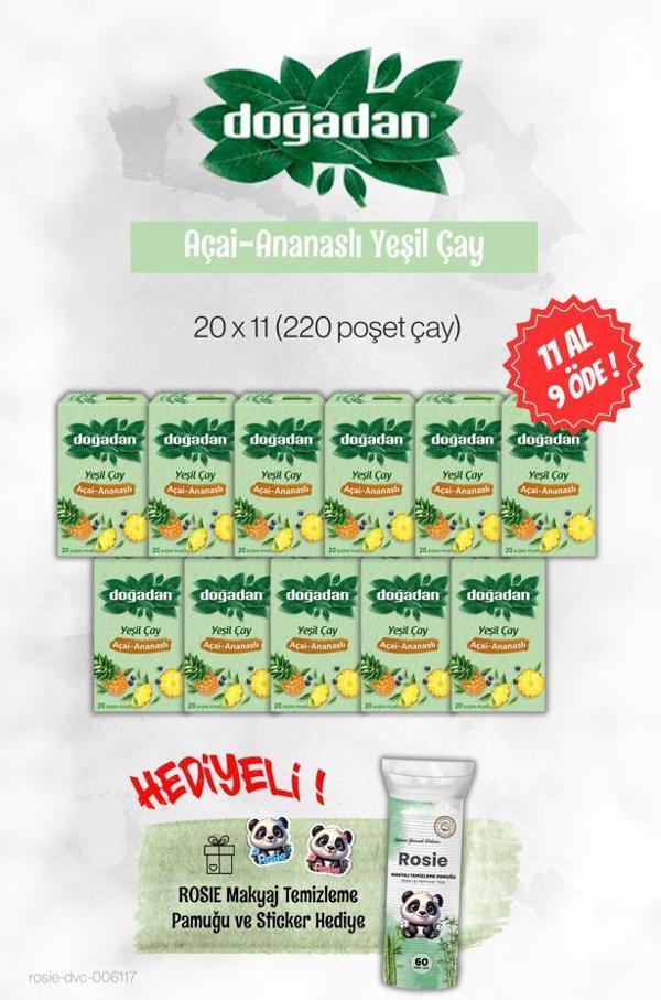 Doğadan Yeşil Çay Açai Ananaslı 11 AL 9 ÖDE ve Rosie - Image 1