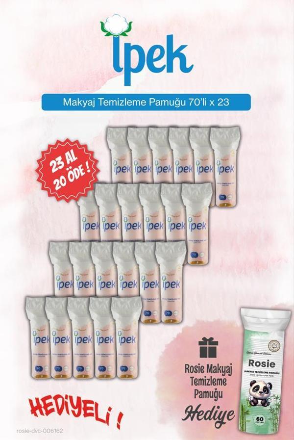 23 AL 20 ÖDE İpek Makyaj Temizleme 70'li ve Rosie Pamuk Hediye - Image 1