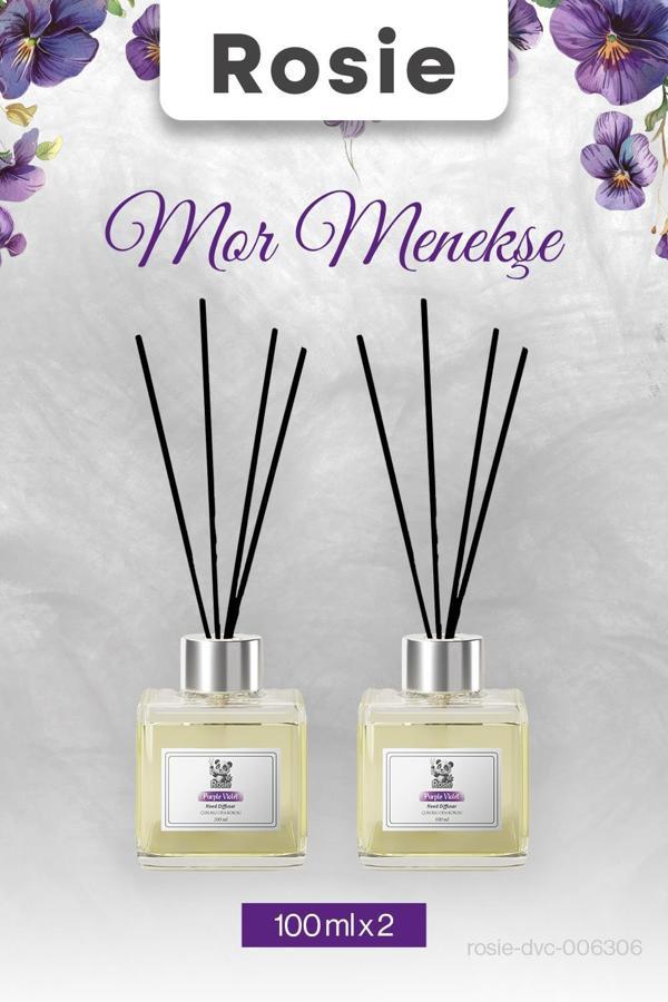 Rosie 2 adet Mor Menekşe Çubuklu Oda Kokusu 100 ml - Image 1