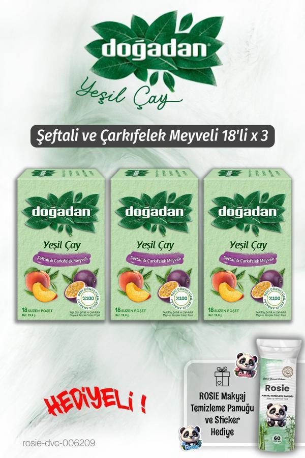 Doğadan 3'lü Şeftali ve Çarkıfelek Yeşil Çay 18'li ve Rosie - Image 1
