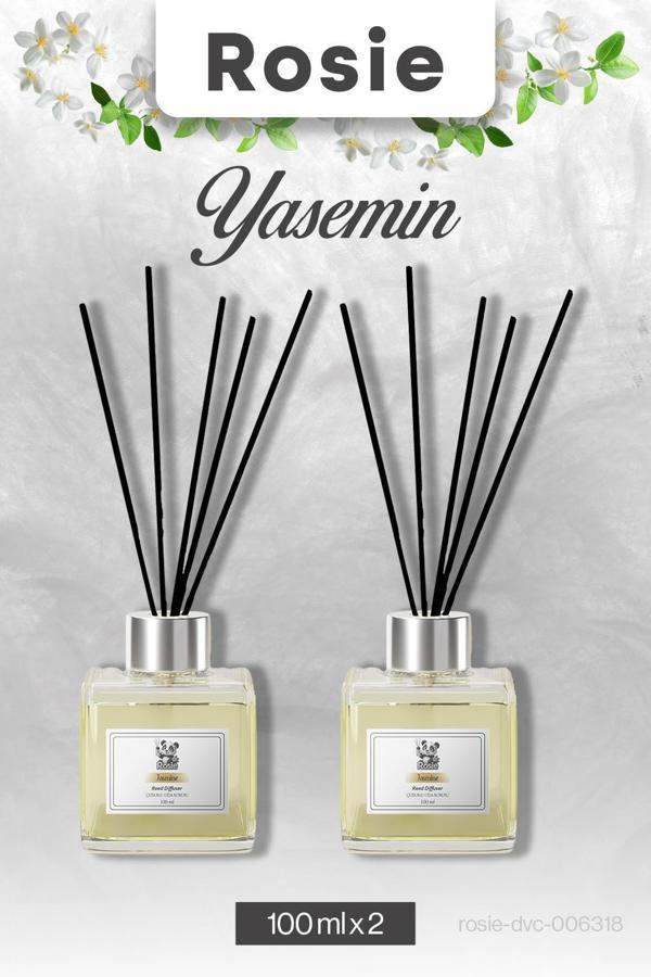 2 Adet Yasemin Rosie Çubuklu Oda Kokusu 100 ml - Image 1