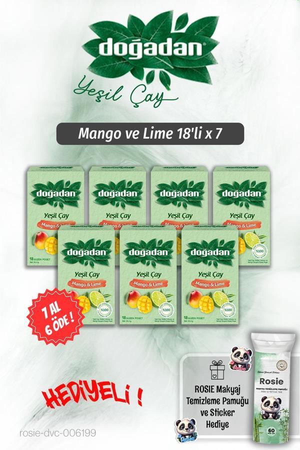Doğadan 7 AL 6 ÖDE Mango ve Lime 18'li ve Rosie Pamuk Hediyeli - Image 1