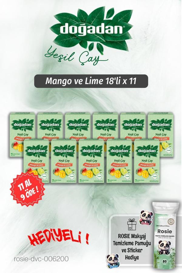 Doğadan 11 AL 9 ÖDE Mango ve Lime 18'li ve Rosie Pamuk Hediyeli - Image 1