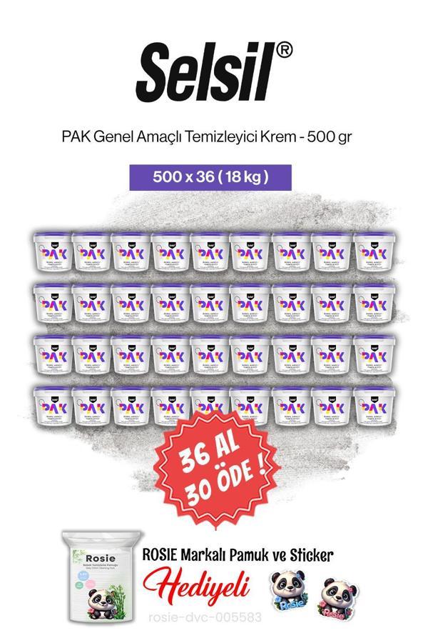 Selsil 36 AL 30 ÖDE PAK Genel Amaçlı Temizleyici Krem 500 gr ve rosie pamuk - Image 1