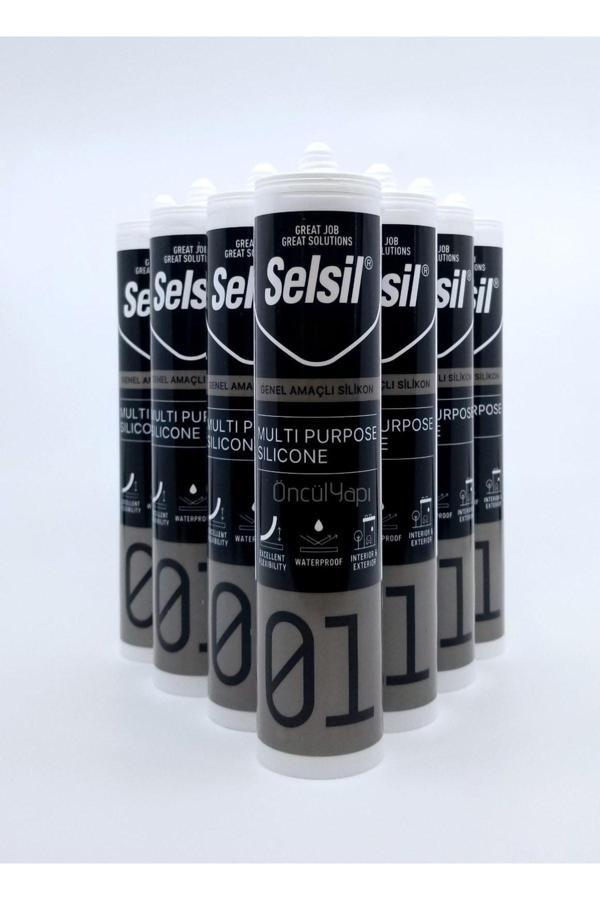 Selsil Genel Amaçlı Silikon 280gr. Şeffaf 25 Adet - Image 1