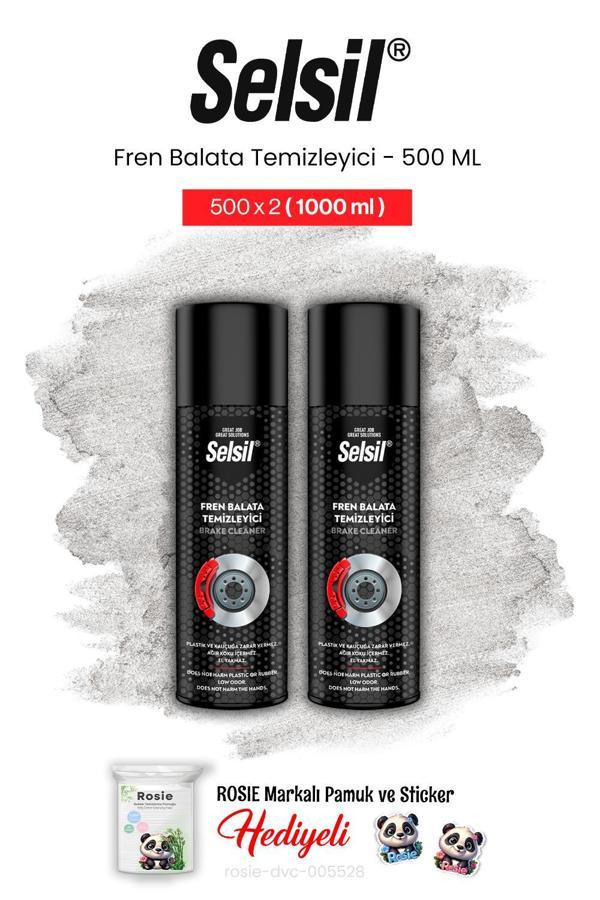 Selsil Fren Balata Temizleyici Sprey, 500 ml 2 adet ve rosie pamuk - Image 1