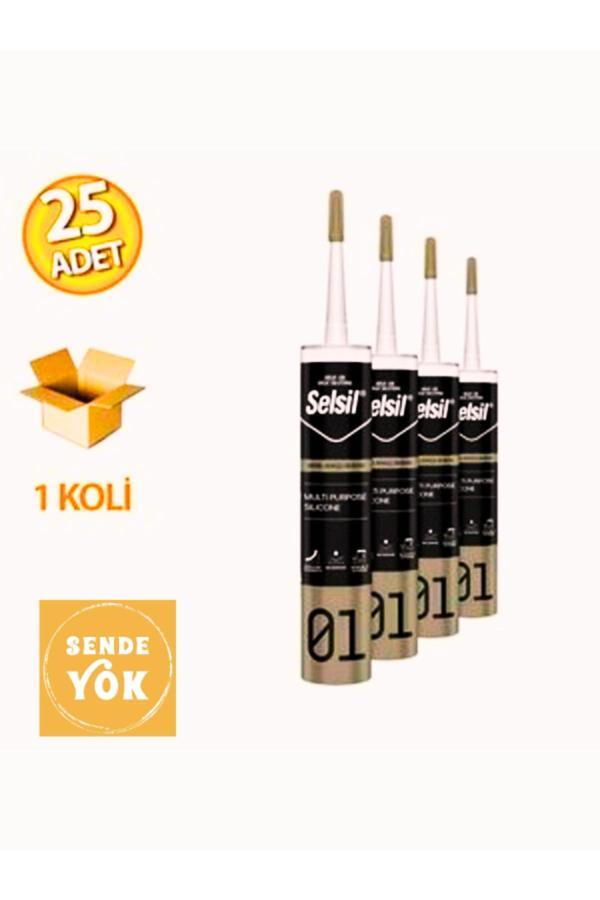 Selsil Genel Amaçlı Silikon Şeffaf 280gr (25 Adet) - Image 1