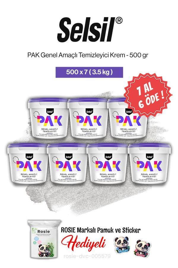 Selsil PAK Genel Amaçlı Temizleyici Krem 500 gr 7 AL 6 ÖDE ve rosie pamuk - Image 1