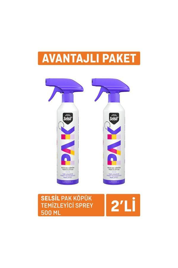 Selsil Pak Köpük Temizleyici Sprey 500ml X 2 - Image 1