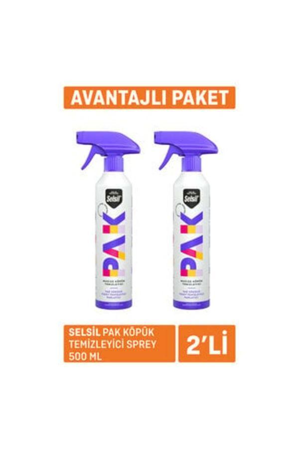 Selsil Pak Köpük Temizleyici Sprey 500Ml x 2 - Image 1