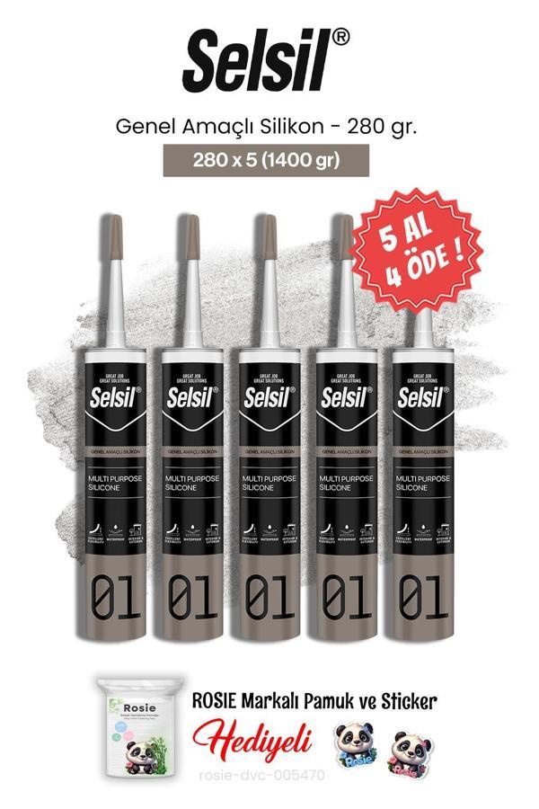 Selsil 5 AL 4 ÖDE Genel Amaçlı Silikon 280 gr ve rosie pamuk - Image 1