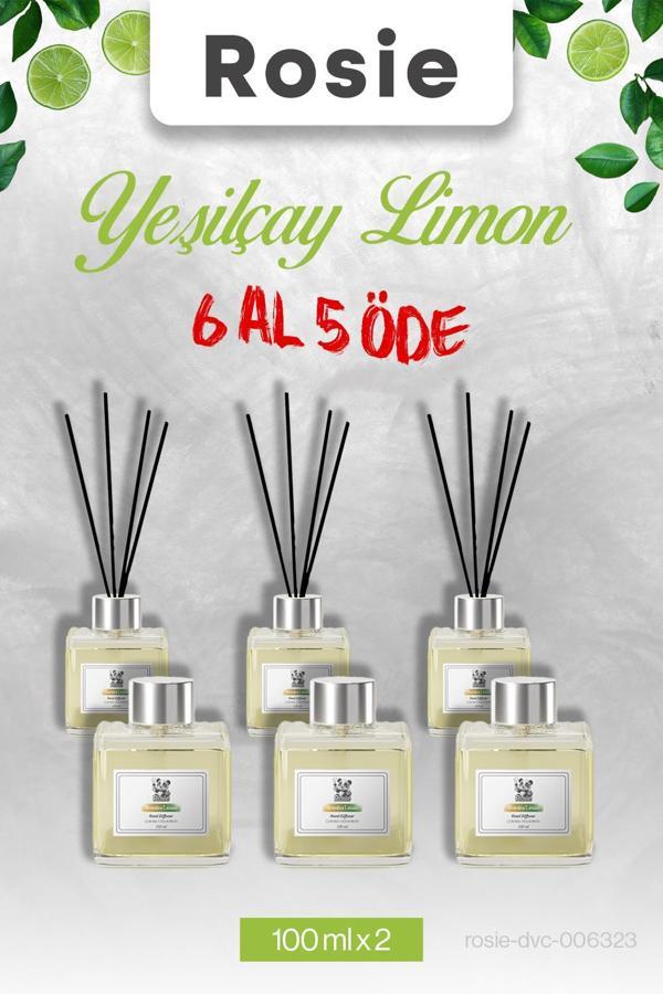 Yeşilçay Limon 6 AL 5 ÖDE, Rosie Çubuklu Oda Kokusu 100 ml - Image 1