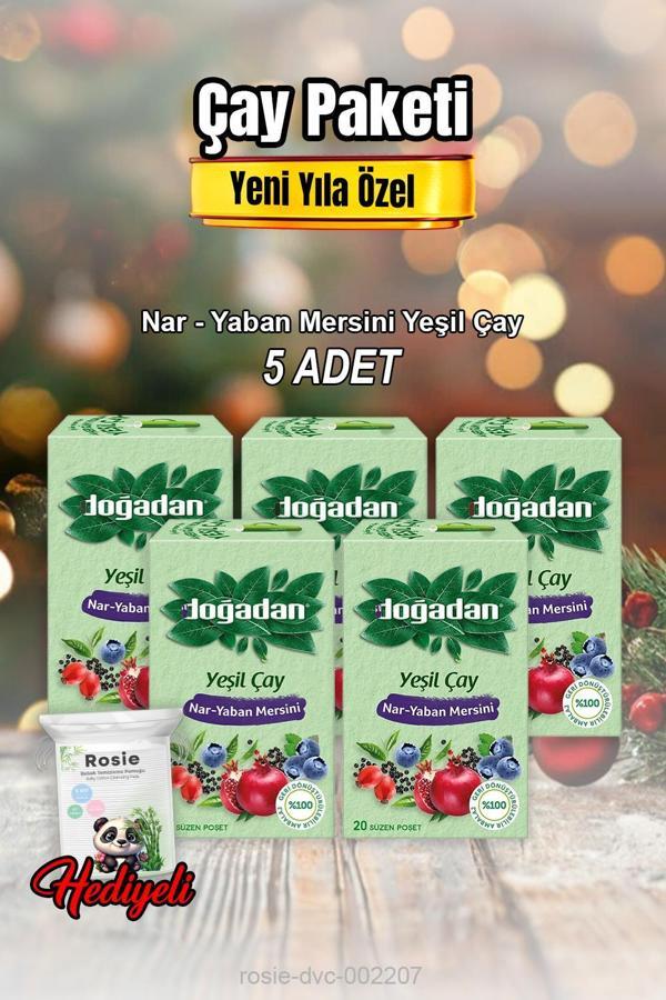 Yeşil Çay Nar Yaban Mersini 20'li X 5 ve Rosıe Pamuk - Image 1