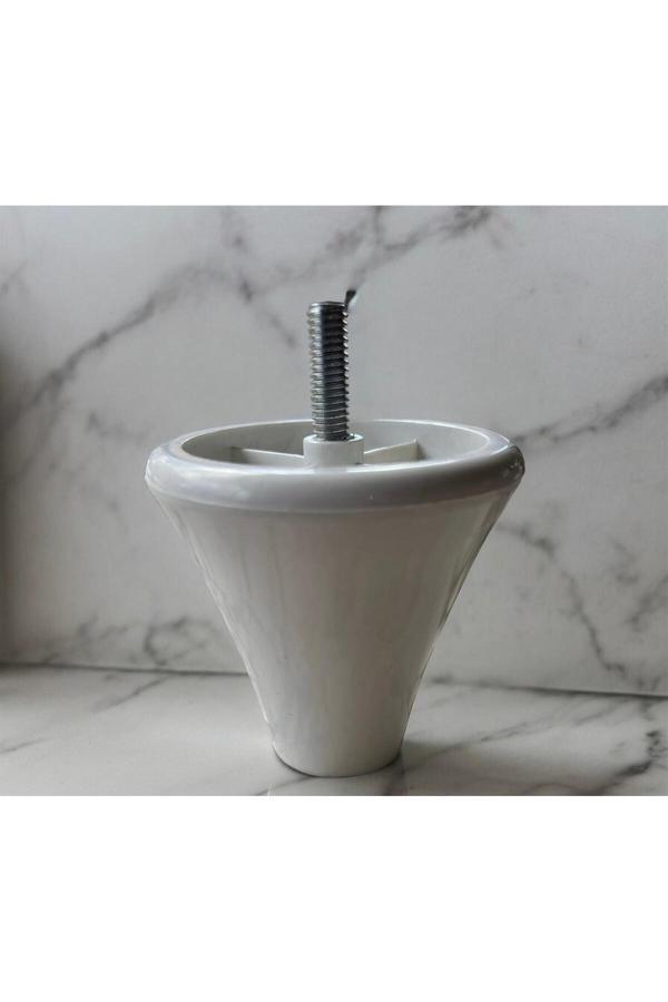 Mis Kanepe Koltuk Baza Sehpa Tv Ünitesi Ayak Manolya 9 Cm Beyaz - Image 1