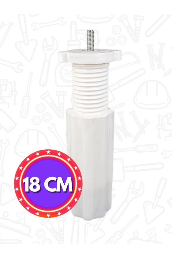 Musa Kanepe Gizli Orta Mobilya Kanepe Koltuk M8 Civatalı Orta Ayarlanabilir Destek Ayağı Beyaz 14 Cm - 18 Cm - Image 1