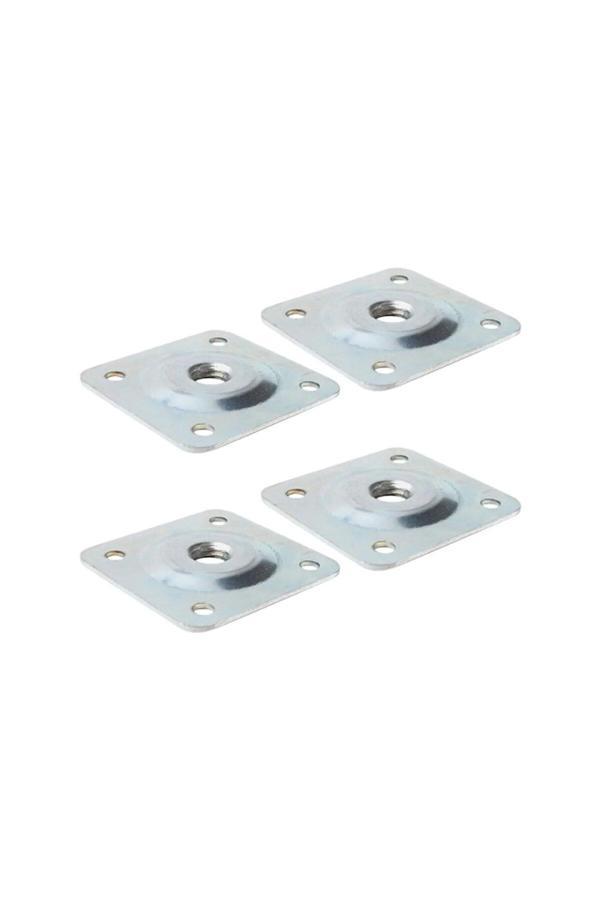 Musa Kanepe 50X50 3/8 Kalın Diş Sehpa Ayak Bağlantı Sac Aparatı Düz (4 Adet) - Image 1