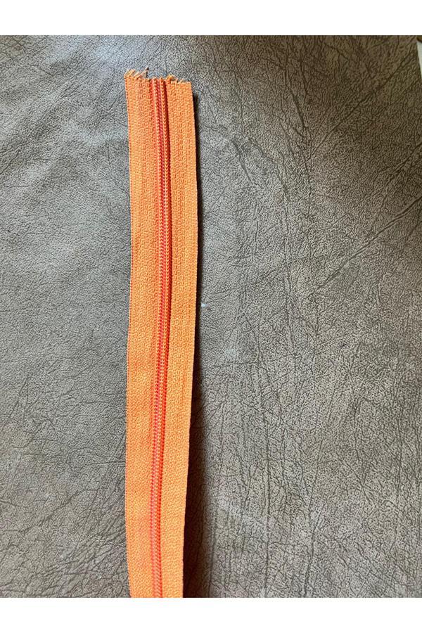 Musa Kanepe 10 Metre Turuncu Fermuar 20 Başlık Takılı - Image 1