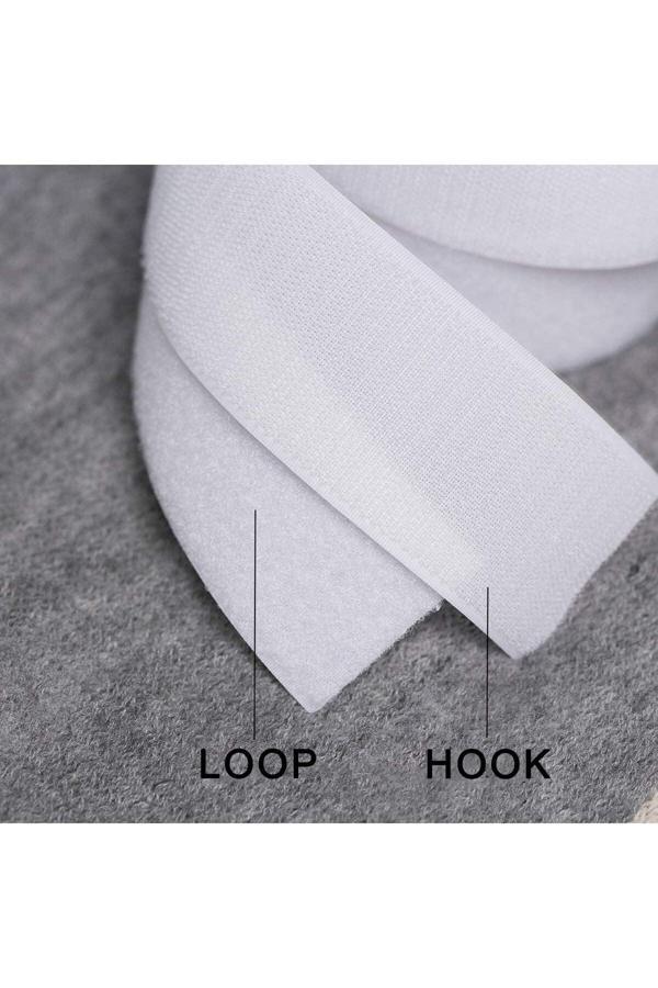 Musa Kanepe Beyaz Cırt Cırtlı Bant 2 Çift Taraflı Amerikan Fermuarı 2.5 Cm Genişlik 1 Metre - Image 1