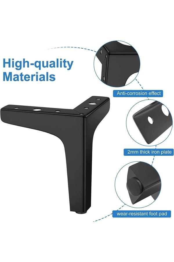 Albatros 10 Cm Modern Model Metal Mobilya, Dolap, Koltuk, Tv Ünitesi Ayakları (4 Adet)Robot Süpürge - Image 1