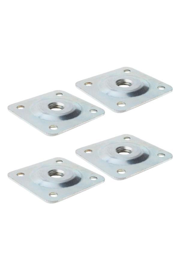 Musa Kanepe 50X50 M8 Sehpa Ayak Bağlantı Sac Aparatı Düz (4 Adet) - Image 1