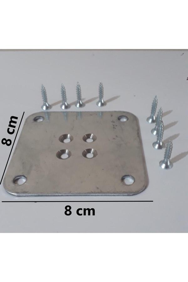 Musa Kanepe 8 Cm E 8 Cm Ahşap Bağlantı Saçı, Düz Metal Aparat, Ayak Aparatı, Metal Saç, Düz Aparat, Saç Aparat - Image 1
