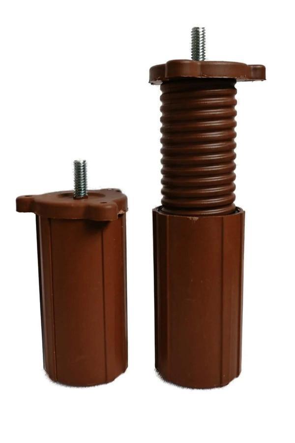 Mis Orta Mobilya Koltuk Kanepe Baza Destek Ayağı Tek Adet Ceviz 14-19 Cm Ayarlı 5/16 Vida - Image 1