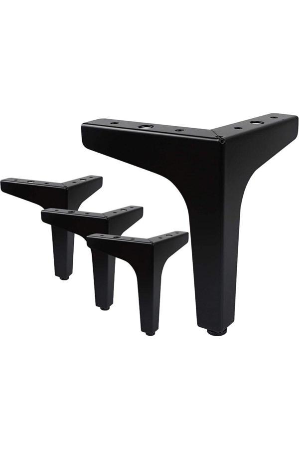 Albatros 15 Cm Modern Model Siyah Metal Mobilya, Dolap, Koltuk, Tv Ünitesi Ayakları (4 Adet)-Robot Süpürge - Image 1