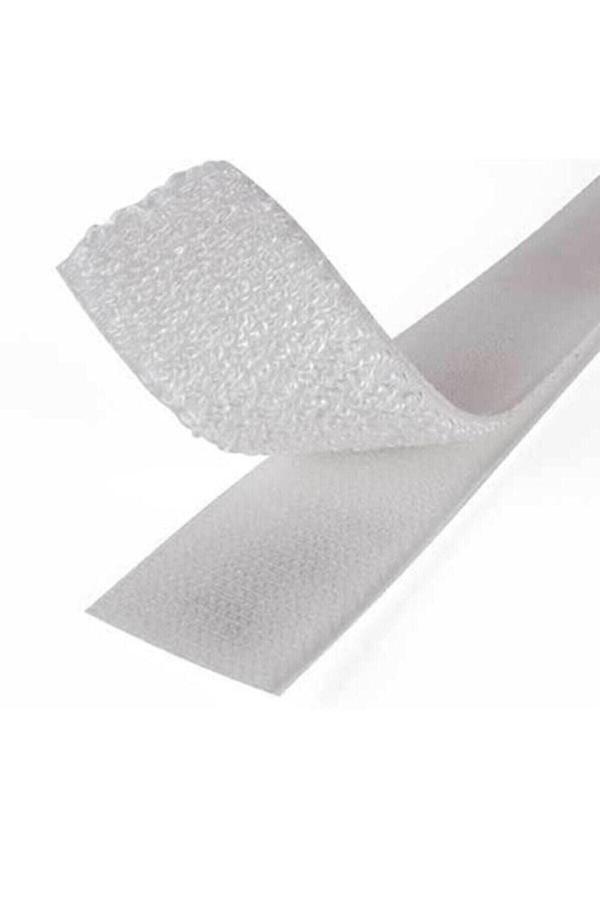 Musa Kanepe Beyaz Cırt Cırtlı Bant 2 Çift Taraflı Amerikan Fermuarı 5 Cm Genişlik 1 Metre - Image 1