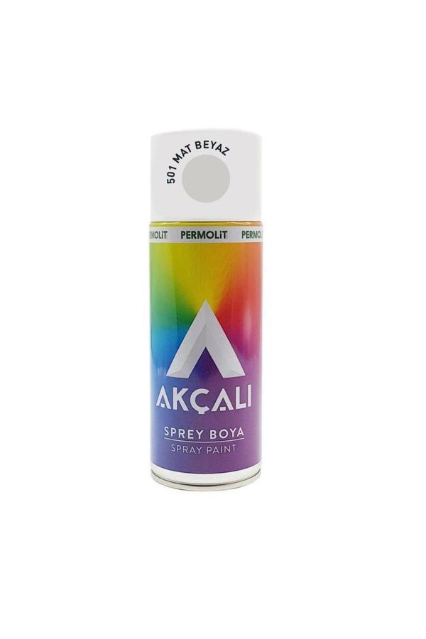 Permolit Akçalı Sprey Boya 501 Mat Beyaz 400 Ml 1. Kalite - Image 1