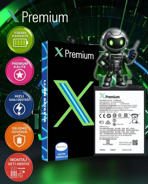 Xpremium Oppo A52 Realme5 Uyumlu Batarya Pil Süper Yüksek Kalite 5000 mAh BLP727 - Image 1