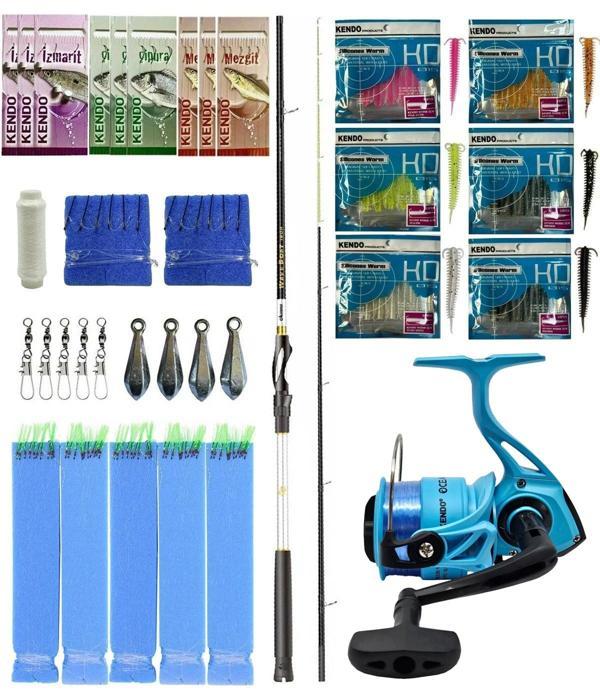 Yek Outdoor Hazır Tekne Oltası Seti Okuma Wave Boat 180H 2 Parça Tekne Kamışı&Kendo Ocean Cast 6000 Olta Makinesi - Image 1