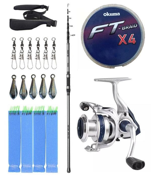 Yek Outdoor Hazır Olta Seti Okuma Alaris Light Tele Surf 420cm 100-250gr Surf Kamışı &Okuma ARIA-6000a Olta Makinesi - Image 1