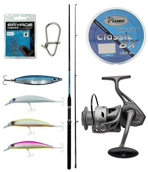 Yek Outdoor Spin Olta Seti Okuma G-Power Spin 8' 240cm 15-40 gr 2 Parça Spin Kamışı&Kendo Azurro 4000 Olta Makinesi - Image 1