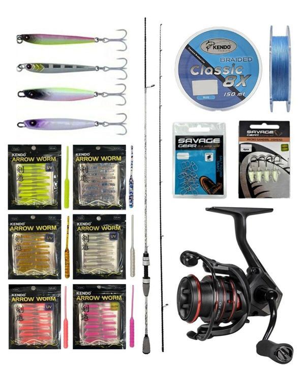 YekOutdoor Arrow Worm LRF Seti Kendo Kenshi Pro 2.10m 1-7 gr Olta Kamışı&Okuma Ceymar CHD-1000A Olta Makinesi - Image 1