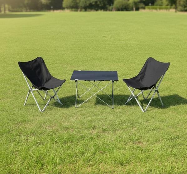 Yek Outdoor Alüminyum 2 Kişilik Kamp Masa & Sandalye Seti - Image 1