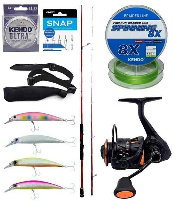 Yek Outdoor Spin Olta Seti Okuma Red Spin 8'0'' 243 cm 7-28 gr 2 Parça&Savage Gear Orange LTD 4000 FD 8+1BB Olta Makines - Image 1