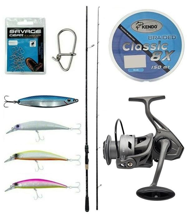 Yek Outdoor Spin Olta Seti Kendo Kenshi Pro 2.73m 12-45gr Olta Kamışı&Kendo Azurro 4000 Olta Makinesi - Image 1