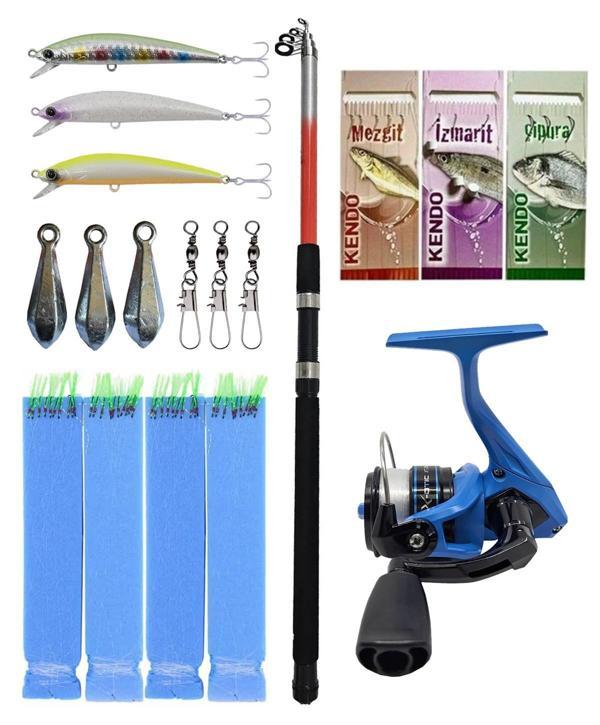 YekOutdoor Çocuk Olta Seti Kendo Elbe 2.10m 70-150gr Olta Kamışı&Okuma X-Otic XT-20EB 1BB Olta Makinesi - Image 1